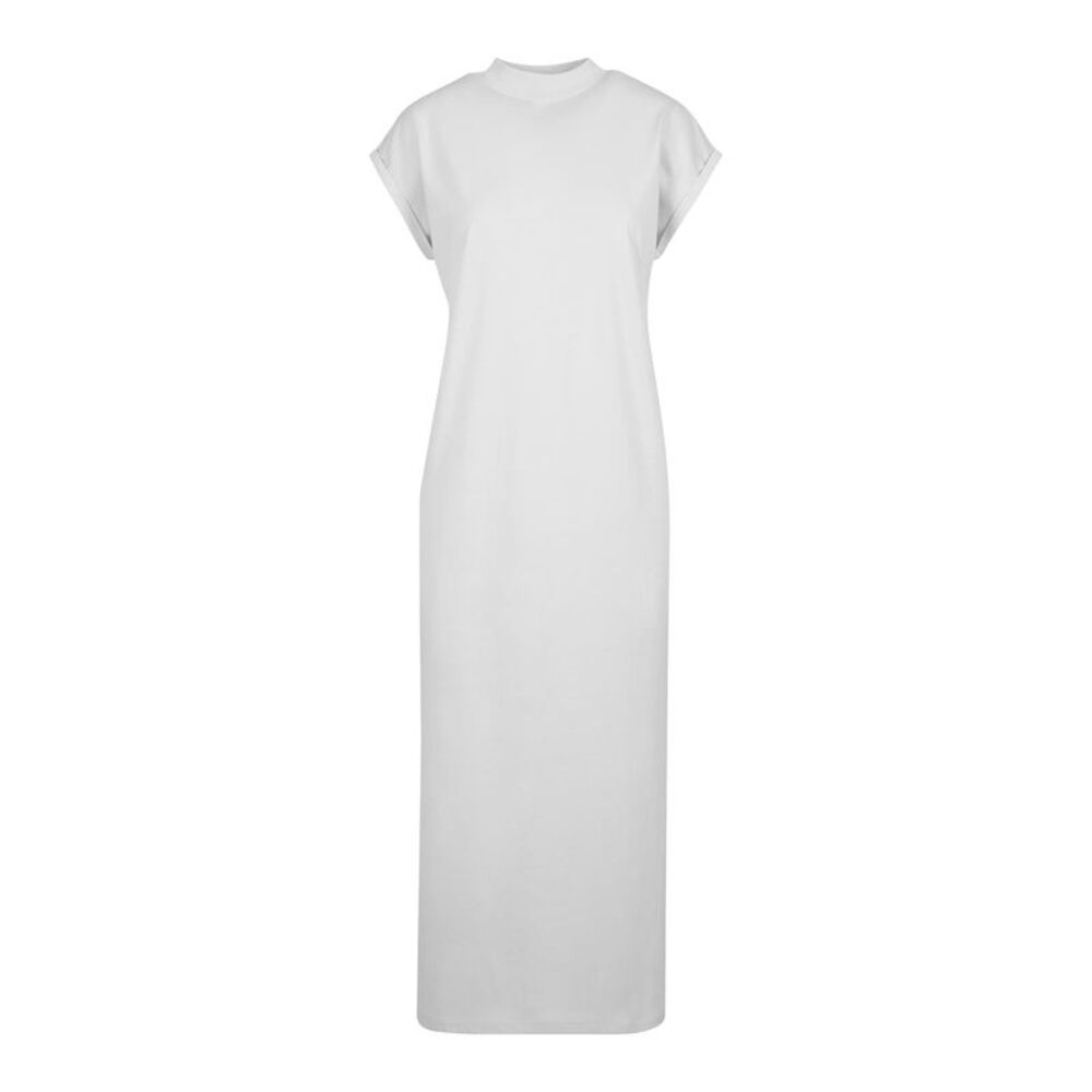Build Your Brand Womens/Ladies Extended  Long Midi Dress / White